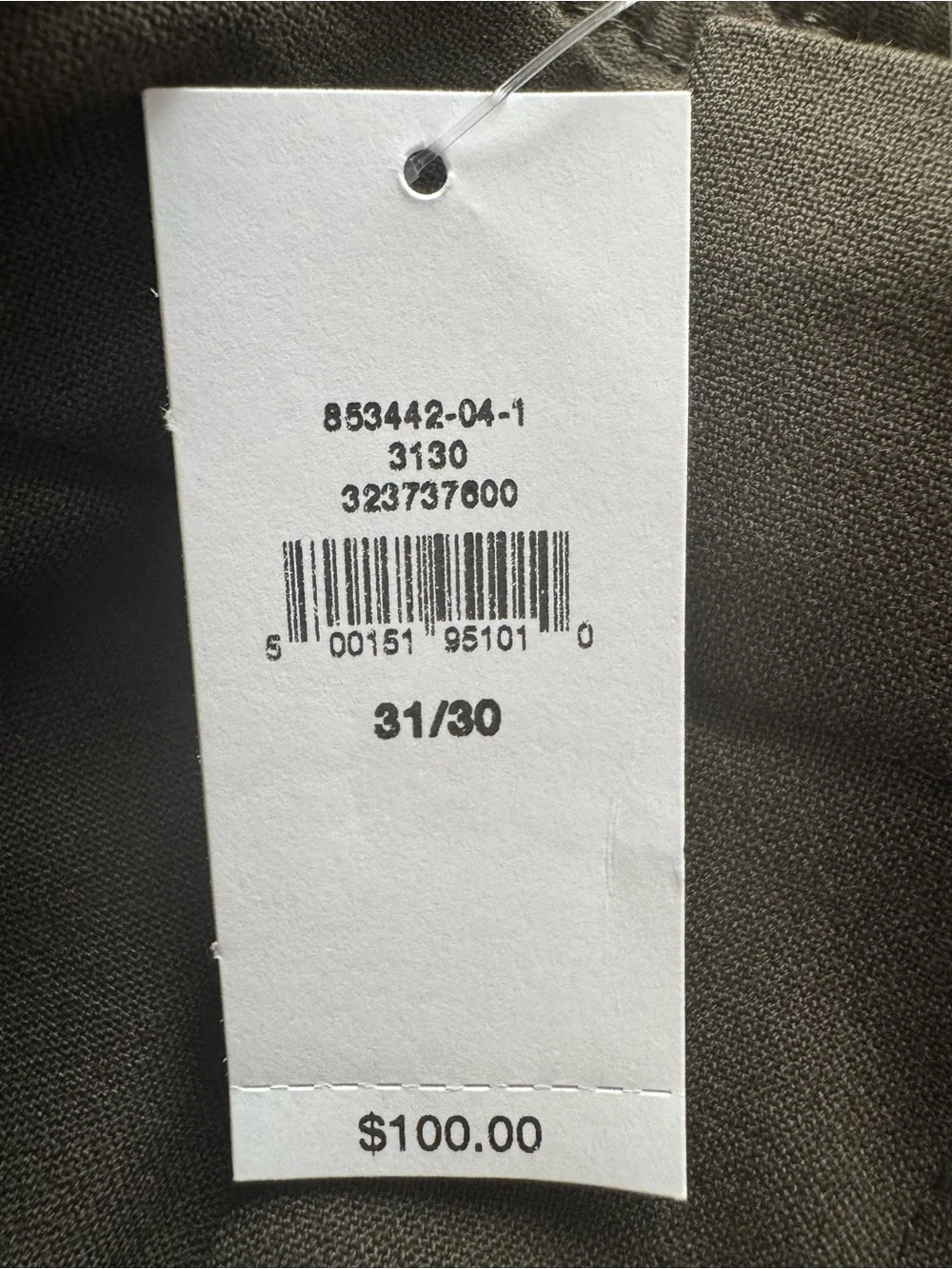 Banana Republic mens sheltered earth tailored stretch dress trousers size 31x30.